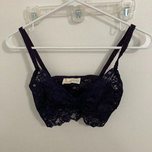 Flawless Women's Lace Bralette, Purple, Medium